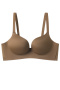 sexy slight stretch 6 colors solid color gather padded bras(asia size)_Black_Red_Yellow_Light Green_Brown