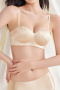 sexy slight stretch detachable straps lattice gather padded bras(asia size)_Black_White_Gray_Pink_Rose Red_Beige