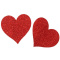 one pair new sexy heart shape breathable nipple stickers_Red