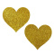 one pair new sexy heart shape breathable nipple stickers_Red_Gold