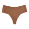 sexy high stretch 7 colors quick-drying no trace wavy edge high waist thong_Black_Beige_Khaki _Brown