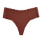 sexy high stretch 7 colors quick-drying no trace wavy edge high waist thong_Black_Beige_Khaki _Brown_Reddish Brown