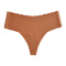 sexy high stretch 7 colors quick-drying no trace wavy edge high waist thong_Black_Beige_Khaki