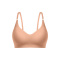 sexy slight stretch no trace removable chest pad thin breathable push up bra_Beige_Khaki 