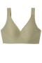 sexy plus size slight stretch soft 5 colors traceless padded bras(asia size)_Black_Gray_Red_Green