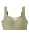 plus size stretch stitching mesh traceless padded bras(no panties,asia size)_Black_Gray_Red_Green