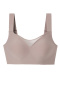 plus size stretch stitching mesh traceless padded bras(no panties,asia size)_Black_Gray