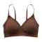 sexy high stretch removable breast pad no trace breathable thin bra_Beige_Khaki _Brown