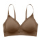 sexy high stretch removable breast pad no trace breathable thin bra_Beige_Khaki