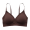 sexy high stretch removable breast pad no trace breathable thin bra_Beige_Khaki _Brown_Reddish Brown
