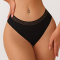 sexy high stretch no trace thin quick-drying breathable thong_Black