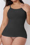 sexy high stretch solid color seamless shapewear(no panties)_Black