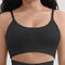 sexy plus size high stretch seamless padded bras_Black