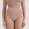 plus size high stretch high-waist abdomen control panties_Black_Brown_Nude