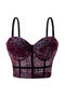 sexy slight stretch mesh leopard print padded underwire boned bralette_Black_Red