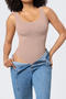 sexy high stretch square neck solid color slim shapewear_Black_Yellow_Brown_Nude