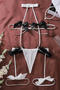 sexy slight stretch bow decor christmas teddy collections(no gloves)_Black