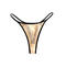 sexy slight stretch see-through mesh solid color low waist quick-dry thong_Black_Beige