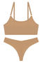slight stretch 4 colors solid color traceless bras sets_Black_White_Beige_Nude
