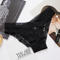 sexy slight stretch 6 colors lace low-waist traceless panties_Black
