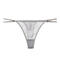sexy slight stretch lace low-waist see-through thong_Black_Gray