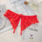 sexy slight stretch pearl decor lace trim thong_Black_White_Red