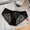 sexy slight stretch 5 colors see-through lace low-waist panties_Black