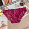 sexy slight stretch 5 colors lace bow traceless breathable panties_Black_White_Red_Rose Red