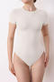 sexy high stretch 5 colors crew neck short sleeve shapewear_Black_Pink_Beige