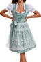 plus size non-stretch oktoberfest maid costumes(with apron&belt)_Pink_Green