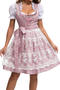 plus size non-stretch oktoberfest maid costumes(with apron&belt)_Pink