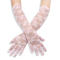 one pair new sexy 5 colors see-through lace long gloves_Black_White_Pink