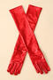 one pair new halloween stretch 11 colors long gloves_Black_White_Red