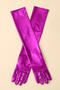 one pair new halloween stretch 11 colors long gloves_Black_White_Red_Magenta