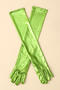 one pair new halloween stretch 11 colors long gloves_Black_White_Red_Magenta_Light Green