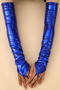 one pair new punk 8 colors glossy long gloves(length:48cm)_Black_Red_Magenta_Green_Sky Blue_Blue