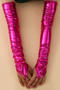 one pair new punk 8 colors glossy long gloves(length:48cm)_Black_Red_Magenta
