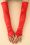 one pair new stylish 10 colors satin long gloves(length:48cm)_Black_White_Pink_Red