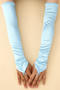 one pair new stylish 10 colors satin long gloves(length:48cm)_Black_White_Pink_Red_Magenta_Light Green_Sky Blue
