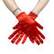 one pair new stylish 3 colors solid color stretch short gloves_Black_White_Red