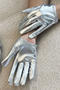 one pair new stylish 4 colors glossy short gloves_Black_Red_Gold_Silver