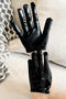 one pair new stylish 4 colors glossy short gloves_Black