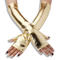 one pair new stylish glossy patent leather stretch long gloves_Black_Red_Gold