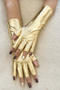 one pair new halloween 4 colors glossy long gloves(length:28cm)_Black_Red_Gold