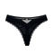 sexy slight stretch 4 colors lace trim traceless thong(size run small)_Black