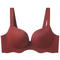 sexy slight stretch 6 colors traceless wave edge padded bras(aisa size)_Black_Dark Gray_Rose Red