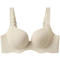 sexy slight stretch 6 colors traceless wave edge padded bras(aisa size)_Black_Dark Gray_Rose Red_Light Green_Beige