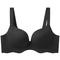 sexy slight stretch 6 colors traceless wave edge padded bras(aisa size)_Black