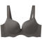 sexy slight stretch 6 colors traceless wave edge padded bras(aisa size)_Black_Dark Gray