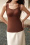 sexy slight stretch 3 colors solid color warm padded bras(asia size)_Black_Brown